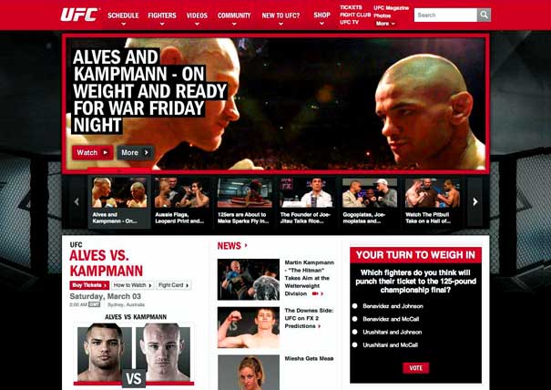 official ufc website mma UFC   Ultimate Fighting Championship
